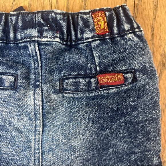 7 for All Mankind Little Boys Blue Denim Jean Shorts Size 18 Months - Picture 6 of 10